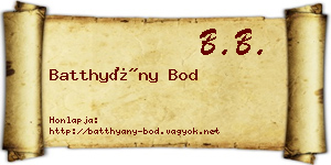 Batthyány Bod névjegykártya